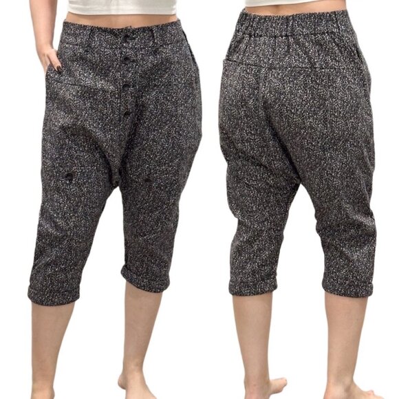 Whiple Streetstyle Drop Crotch Harem Style Printed Cropped Pants One Size Unisex - Picture 1 of 16